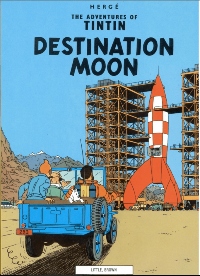 art oil painting reproduction of  Tintin Destination Moon museum quality handmade