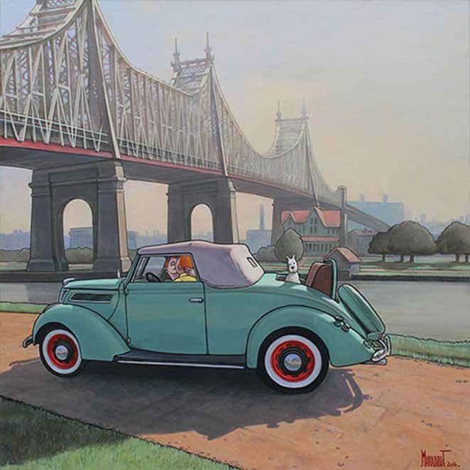 Tintin Hopper Baiser Sous Le Pont De Queensboro Par Xavier Marabout museum quality