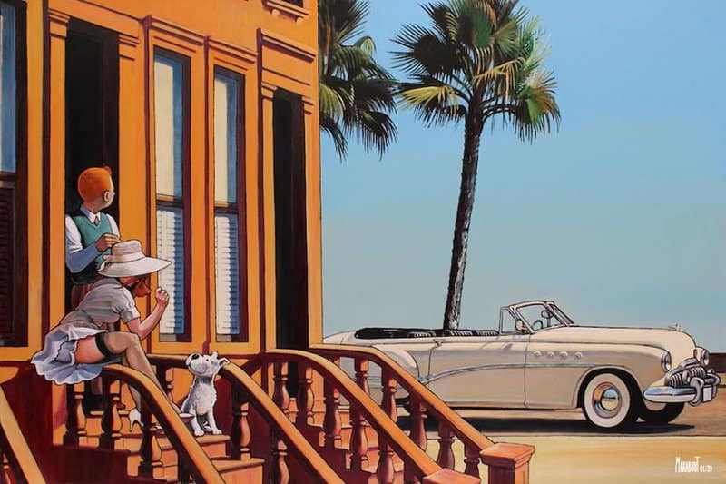Tintin Hopper Before The Trip Par Xavier Marabout museum quality