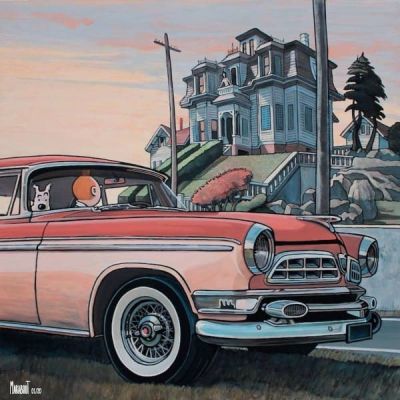 art oil painting reproduction of  Tintin Hopper Hill Manor Par Xavier Marabout museum quality handmade