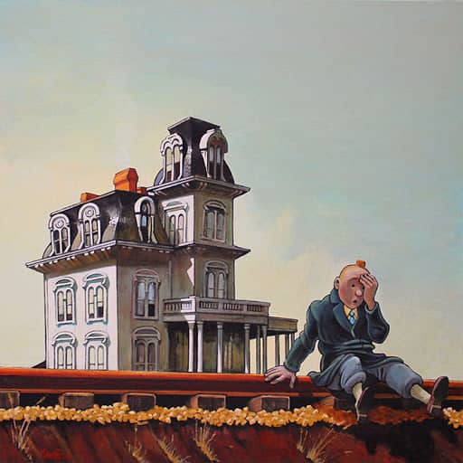 Tintin Hopper House Near The Railroad Par Xavier Marabout museum quality