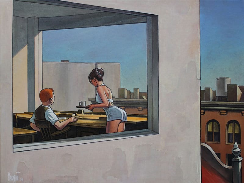 Tintin Hopper Office Corner Par Xavier Marabout museum quality