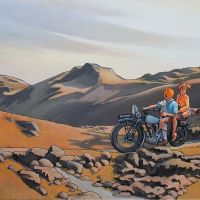 Tintin Hopper On The Motorcycle Par Xavier Marabout