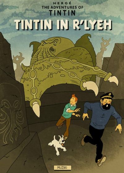 art oil painting reproduction of  Tintin Tintin In Rlyeh museum quality handmade
