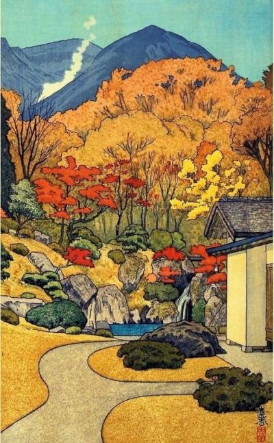 art oil painting reproduction of  Toshi Yoshida Autumn In Hakone - 1954 museum quality handmade