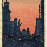 Toshi Yoshida Ginza At Sunrise Tokyo 1958