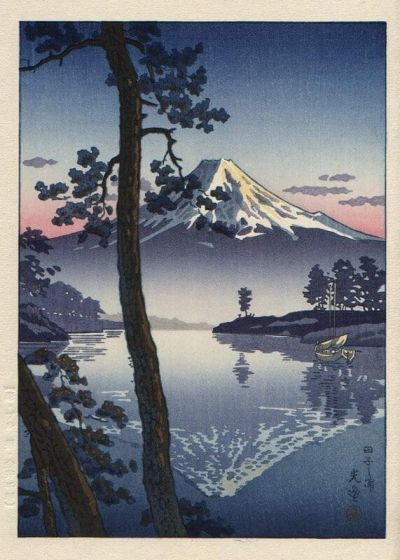 art oil painting reproduction of  Tsuchiya Koitsu Fuji From Tago Bay 1936 museum quality handmade
