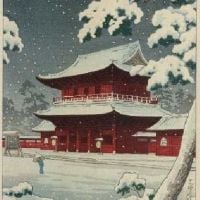 Tsuchiya Koitsu Zozoji Temple In Snow 1933