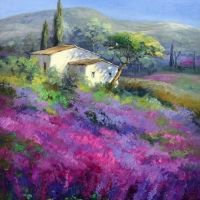 Ute Herrmann Lilac Field In The South Of France