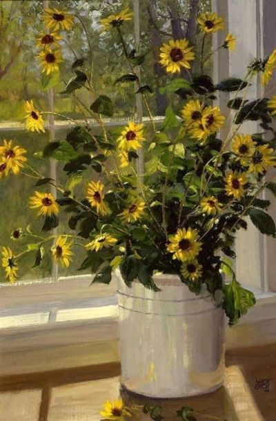 art oil painting reproduction of  Valoy Eaton Daisies - Marguerites museum quality handmade