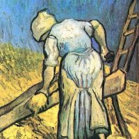 Van Gogh A Farmer Cutting Hay