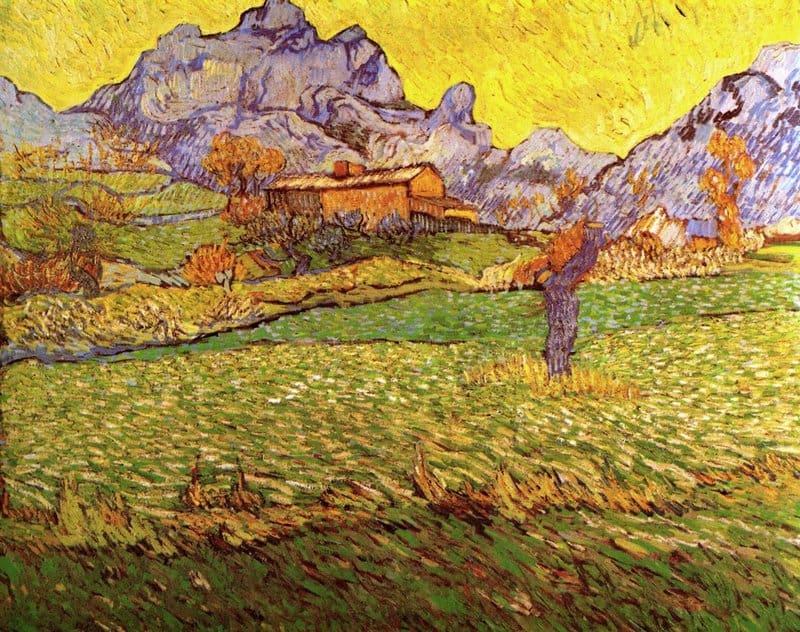 Van Gogh A Meadow In The Mountains Le Mas De Saint-paul museum quality