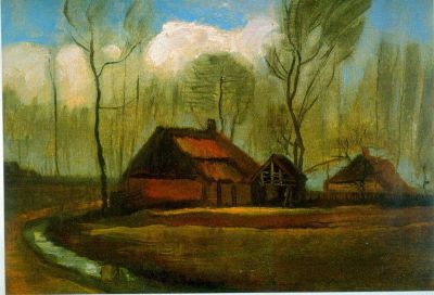 art oil painting reproduction of  Van Gogh Among Trees museum quality handmade