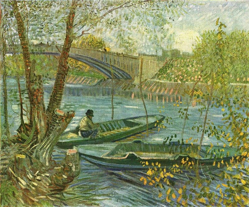 Van Gogh Angler And Boat At The Pont De Clichy museum quality
