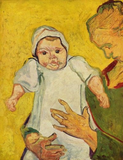 art oil painting reproduction of  Van Gogh Augustine Roulin With Her Infant museum quality handmade