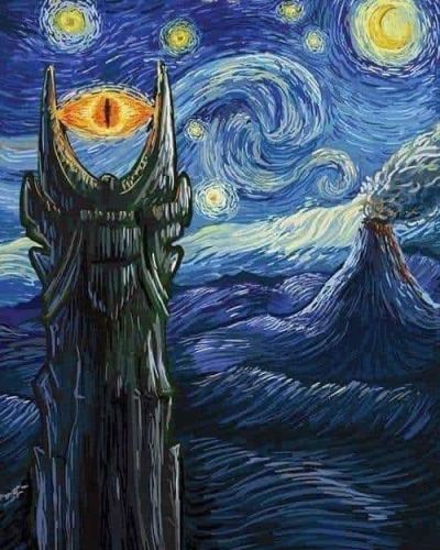 art oil painting reproduction of  Van Gogh Baggins Scary Night museum quality handmade