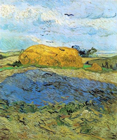 art oil painting reproduction of  Van Gogh Barn On A Rainy Day museum quality handmade
