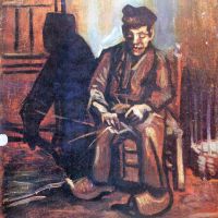 Van Gogh Bauer Sitting In And Making Basket