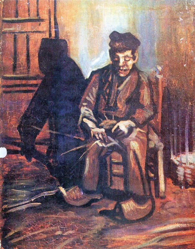 Van Gogh Bauer Sitting In And Making Basket museum quality