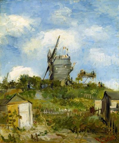 art oil painting reproduction of  Van Gogh Blut Fin Windmill museum quality handmade