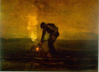 art oil painting reproduction of  Van Gogh Burning Weeds museum quality handmade