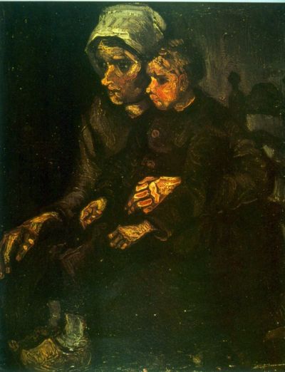 art oil painting reproduction of  Van Gogh Child On Lap museum quality handmade