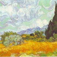 Van Gogh Cornfield With Cyprusses