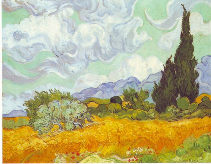Van Gogh Cornfield With Cyprusses museum quality