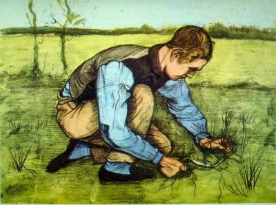 art oil painting reproduction of  Van Gogh Cutting Grass museum quality handmade