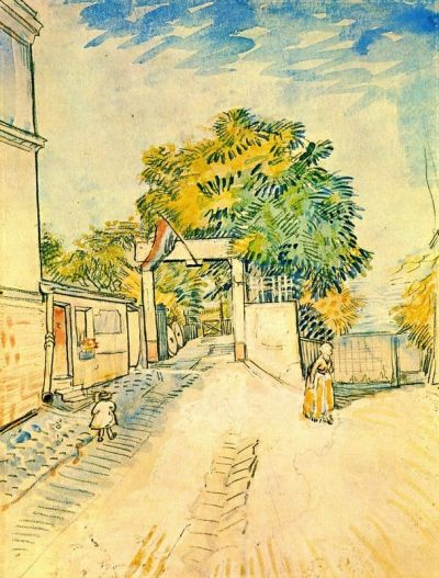 art oil painting reproduction of  Van Gogh Entrance To The Moulin De La Galette museum quality handmade