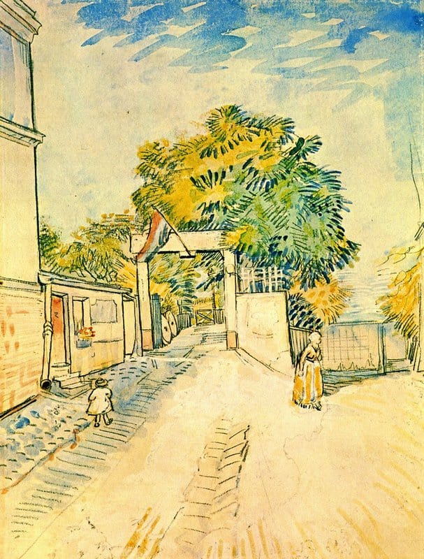 Van Gogh Entrance To The Moulin De La Galette museum quality