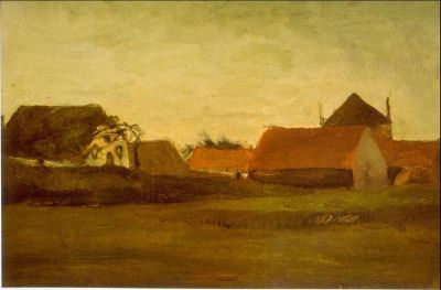 art oil painting reproduction of  Van Gogh Farmhouses museum quality handmade