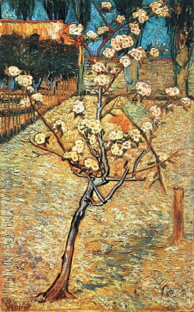 art oil painting reproduction of  Van Gogh Flowering Pear museum quality handmade