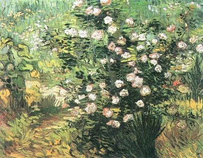 art oil painting reproduction of  Van Gogh Flowering Rosebush museum quality handmade