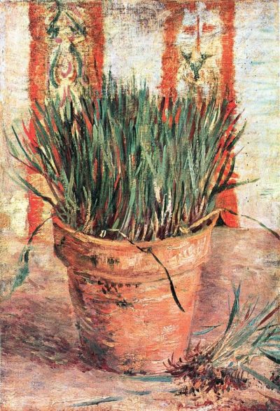 art oil painting reproduction of  Van Gogh Flowerpot With Chives museum quality handmade
