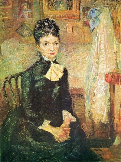 art oil painting reproduction of  Van Gogh Frau Neben Einer Wiege Sitzend museum quality handmade