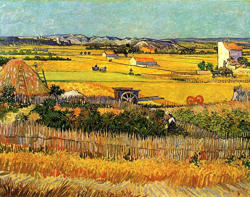 Van Gogh Harvest At La Crau With Montmajour In The Background museum quality