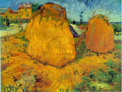 art oil painting reproduction of  Van Gogh Haystacks museum quality handmade