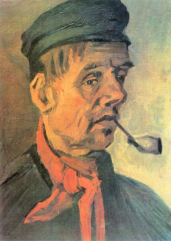 Van Gogh Head Of A Farmer With A Clay Pipe museum quality