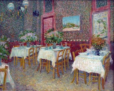 art oil painting reproduction of  Van Gogh Interior Of A Restaurant museum quality handmade