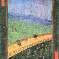 Van Gogh Japanese Bridge In The Rain After Hiroshige