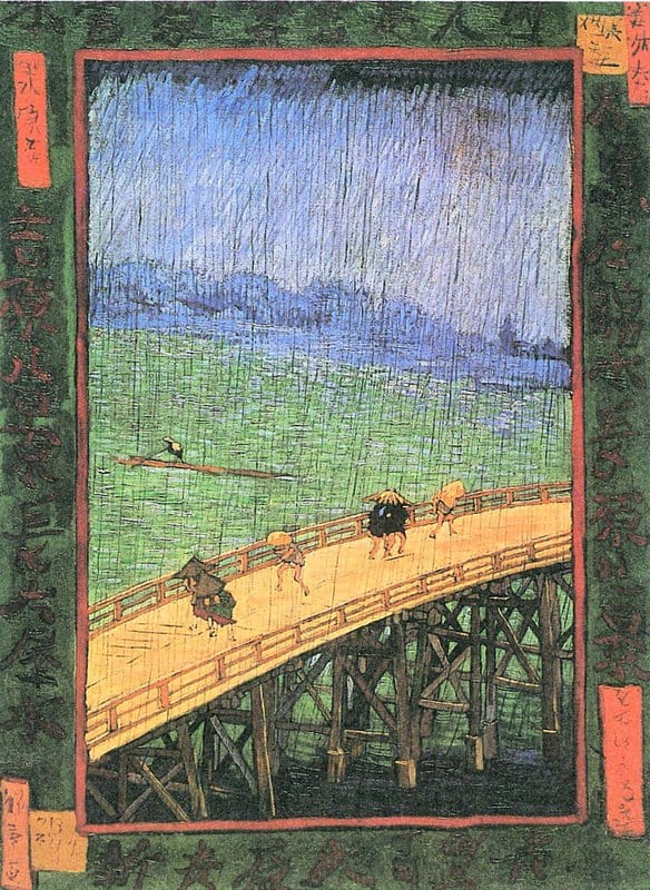 Van Gogh Japanese Bridge In The Rain After Hiroshige museum quality