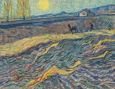 art oil painting reproduction of  Van Gogh Laboureur Dans Un Champ museum quality handmade