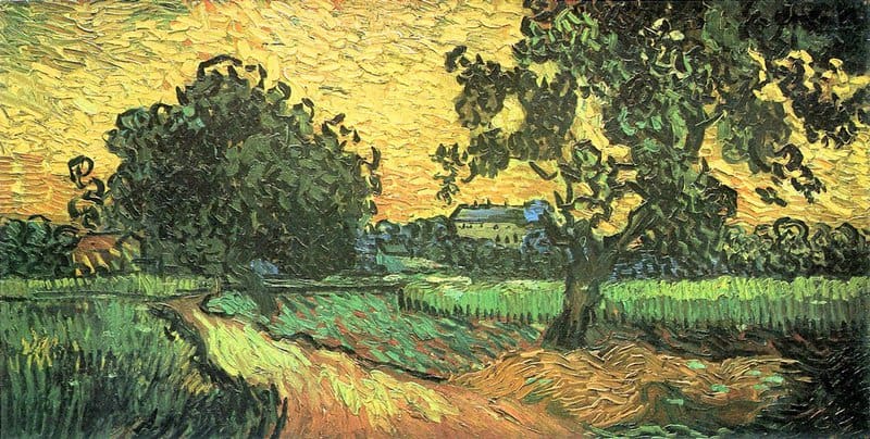Van Gogh Landscape With Castle Auvers At Sunset museum quality