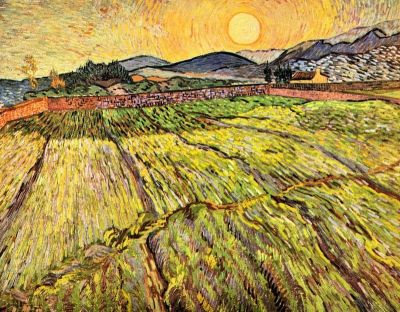 art oil painting reproduction of  Van Gogh Landscape With Plowed Fields museum quality handmade