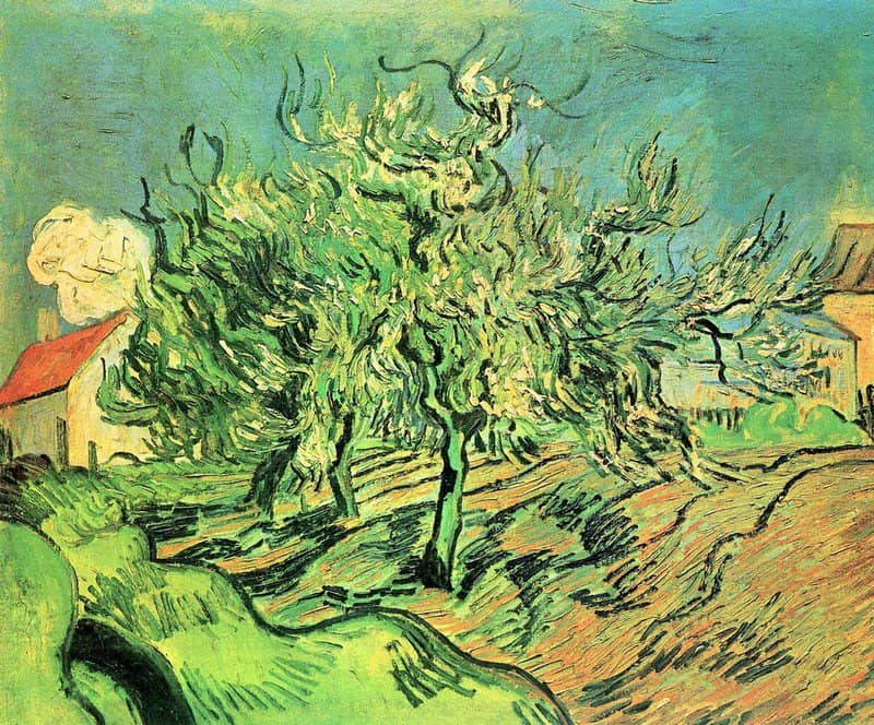 Van Gogh Landscape With Three Trees And Houses museum quality