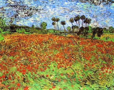 art oil painting reproduction of  Van Gogh Poppy Fields museum quality handmade
