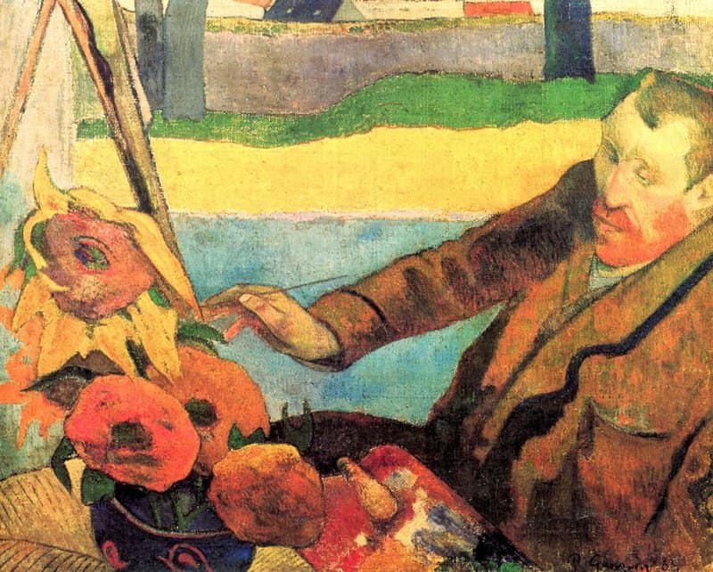 Van Gogh Portrait Of Vincent Van Gogh Painting Sunflowers museum quality