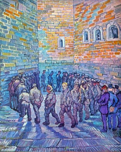 art oil painting reproduction of  Van Gogh Prisoners Walking The Round museum quality handmade