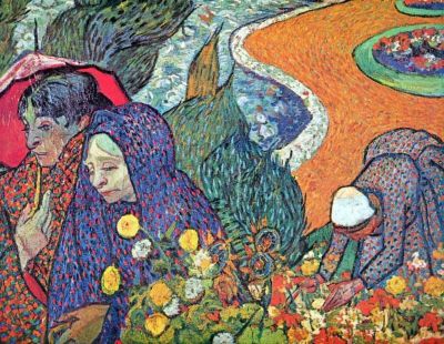 art oil painting reproduction of  Van Gogh Promenade In Arles museum quality handmade